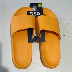 DSG Vibrant Orange Men's Molded Slide Sandals NWT